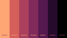 the color scheme for an orange and purple palette