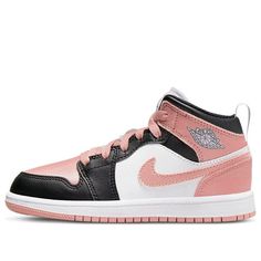 (PS) Air Jordan 1 Mid 'White Light Madder Root' DM9078-108 (AJ1/SNKR/Retro/Basketball) Air Jordan 1 Mid White, Madder Root, Retro Basketball, Air Jordan 1 Mid, Jordan 1 Mid, Stylish Sneakers, Air Jordan 1, Jordan 1, White Light