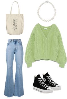 Cute Outfits To Wear With Converse, Cute Sage Green Outfits, Colored Slacks Outfit, Converse Inspo Outfit, Cute Outfits Winter Teen Fashion, Dr Outfits Shifting, Trendy Converse Outfits, Casual Outfits With Converse, Aesthetic Converse Outfits