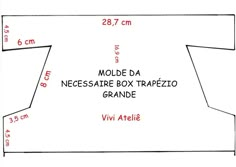 a box that is labeled with measurements for the size and width of each piece in it