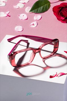 “In the depths of two hearts, love takes flight💗, A dance of souls, under the moon's🌙soft light. Eyes lock and speak🥰, in silence so sweet, In the world of love, where two hearts meet.💕” Glasses: POSH - 4 frame colors available #yesglasses #prescriptionglasses #eyewearfashion #sunglasses #rectangleglasses #fashionglasses #fashioneyewear #geekchichglasses #pinkframe Eyewear Photoshoot, Geek Chic Fashion, Rectangle Glasses, Rectangle Eyeglasses, Blue Light Glasses, Light Eyes, Pink Frames, Two Hearts, Geek Chic