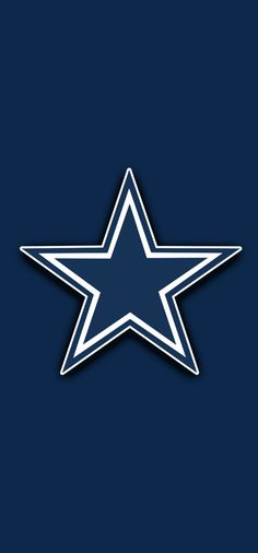 a white star on a blue background with the word nfl written in it's center