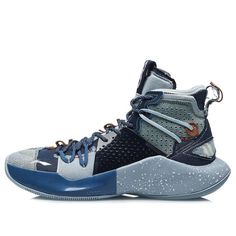 Li-Ning Sonic 8 Cj Mccollum 'Denim Blue' ABAQ107-4 (SNKR/Non-Slip/High Top/Basketball/Water Proof/Wear-resistant) Urban Blue Denim Sneakers, Blue Denim Sneakers For Sports, Cj Mccollum, Hi Top, Water Proof, Basketball Shoes, High Top, Sneakers Fashion, Top Sneakers