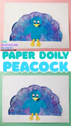 this paper doll peacock craft is perfect for kids to make