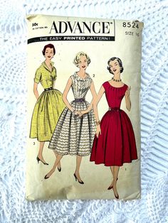 an old fashion sewing pattern from the 1950's