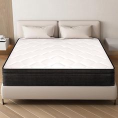 the mattress is made and ready to be used in the bedroom or as a bed