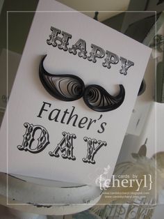 a father's day card with a mustache on it