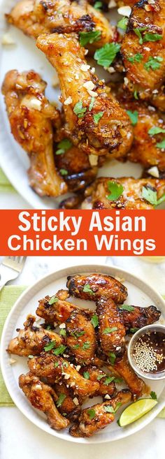 Sticky Asian Chicken Wings - Rasa Malaysia Sticky Asian Chicken, Baking Chicken, Amazing Chicken, Asian Chicken