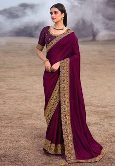 Buy Special silk Saree Party wedding wear dresses Purple silk saree with blouse 3905 online in USA, UK and Canada from KollyBollyEthnics.com Wedding Wear Dresses, Latest Sarees Online, Maroon Saree, Purple Soft, Plain Saree, Wedding Saree Indian, Art Silk Sarees, Latest Sarees, Wear Saree