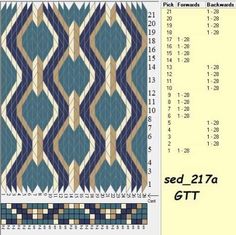 an image of a quilt pattern with numbers on it