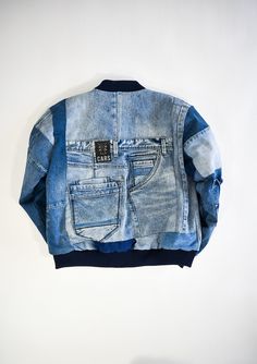 CARS JEANS x IF DENIM | BOMBER XS Denim Outfit Men, Digital Fashion Illustration, Patchwork Denim Jacket, Woman Vest, Denim Art, Denim Inspiration, Patchwork Denim, Denim Patches, Jeans Diy