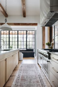 A beautiful view in an open kitchen space.