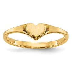 14K YELLOW GOLD CHILDRENHEART BAND RING SIZE 3.00 SIGNET BABY LOVE FINE JEWELRY FOR WOMEN GIFTS FOR HER LIMITED SUPPLY ORDER NOW BEFORE IT'S SOLD OUT: > 14k Yellow Gold | Hypoallergenic | Gifts Jewelry Rings Signet Baby Childrens Children Hearts Love STUNNING GIFT PACKAGING: Each item is hand-wrapped with you in mind. Ideal Cute Gift for Family, Anniversary, Her, Weddings, Birthdays, Mother, Mom, Daughter, Sister, Grandma, Nana, Valentines Day, Best Friends and more. 100% SATISFACTION GUARANTEE: Yellow Pearl Earrings, Brown Pearl Earrings, Heart Band, Gold Heart Ring, Seahorse Pendant, Kids Rings, Bone Pendant, Pearl And Diamond Earrings, Heart Pendant Diamond