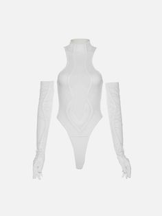 Sharklined Mesh Perspective Jumpsuit - Anagoc Mesh Gloves, High Neck Bodysuit, Tight Hips, Bodysuit Fashion, Clothing Details, White Jumpsuit, Shop Maxi Dresses, Black Jumpsuit, Nice Dresses