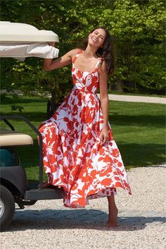 None White Dress Red Flowers, Hawaii Dresses, Hawaii Outfits, Long Red Dress, Long Midi Dress, Summer Floral, New Arrival Dress, Cami Dress, Spring Dresses