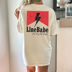 Introducing our Line Babe Shirt, a Comfort Colors Graphic Tee specially designed for the Lineman Rodeo, where classic country western style meets heartfelt appreciation for the Lineman community. Crafted with precision and passion, this shirt celebrates the unyielding strength and unwavering support that Lineman's Wives provide every day. The design speaks volumes with the words "Line Wife" elegantly emblazoned, showcasing your dedication to your Lineman and the honorable profession they uphold. Firefighter Wife Shirt, Mechanic Wife, Lineman Wife, Lineman Gifts, Airforce Wife, Air Force Shirt, Fire Wife, Babe Shirt, Firefighter Wife