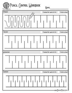 the printable worksheet is shown for children to learn how to write and draw