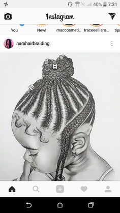 Beautiful artwork and hairstyle #WomensHairstylesMediumUpDos Hairstyle Drawing, Teenage Hairstyles, Kid Hair, Fun School