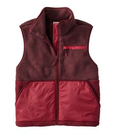 Our best-value performance fleece vest - incredibly cozy, slightly oversized for easy layering, made in a midweight fabric with fun colorblocking for just-right warmth from season to season. Falls at hip. Relaxed Fit: Our most generous fit sits farthest from the body. 100% recycled polyester sherpa fleece. Machine wash and dry. Two drop-in hand pockets with woven overlay. Zippered chest pocket. Interior cinch at bottom hem for a just-right fit. Imported. Fit: Relaxed Fit | Women's Mountainside F Women's Vests, Rain Pants, Active Outfits, Built To Last, Rich Fabric, Outerwear Vest, Fleece Vest, Womens Fleece, Active Women