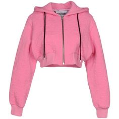 Moschino Sweatshirt, Pink Zip Up Hoodie, Zipper Sweatshirt, Moschino Couture, Stylish Hoodies, Buckles Fashion, Looks Street Style, Pink Long Sleeve, Sporty Outfits