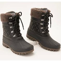 Brand New In Box! Who's Ready For A Snow Day? It's Y - O - U! From Cougar. Style: Carlisle Waterproof Construction, Lace-Up Style, Mid-Calf Height, Round Toe, Exposed Sherpa Collar With Knit Cuff Thermoplastic Rubber Shell Outsole Cold Rated To -11f/-24c Approximate Measurements: Shaft 7.53"H; Opening Circumference 16.87"; Heel 1.25"H; Sole 0.54" Measurements Were Taken Using A Medium Size 9; Measurements May Vary Depending On Size Fit: True To Size Half Sizes Should Size Up Man-Made/Textile Upp Wedge Winter Boots, Waterproof Suede Boots, Short Rain Boots, Brown Boots Women, Chelsea Rain Boots, Ankle Rain Boots, Winter Leather Boots, Green Boots, Blue Boots