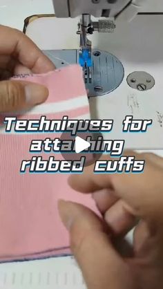 Wholehearted_sewing_tech_machine_repair on Instagram: "Techniques for attaching ribbed cuffs."