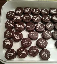 chocolate candies with the word nil written on them