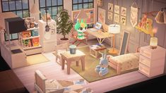 모동숲 인테리어 Animal Crossing 6x6 Room, Acnh 6x6 Room Design, Acnh Rooms