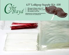 the lollipop supply kit is packed and ready to be used for making candy