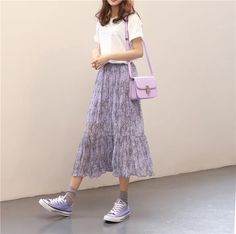 Rok Outfit, Long Skirt Fashion, Korean Outfit Street Styles, Your Gorgeous, Korean Girl Fashion, Korean Fashion Trends, Teen Fashion Outfits