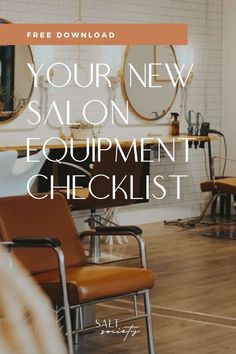 salon equipment with the text your new salon equipment checklist