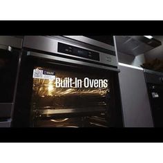 an advertisement for built in ovens is displayed