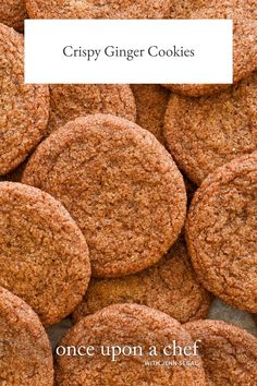 crispy ginger cookies are the perfect treat for any holiday party or special occasion - one upon a chef