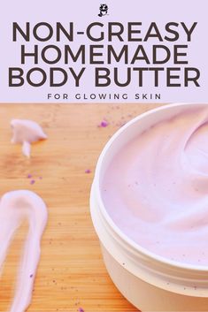 Diy Skin Care Recipes Moisturizer Homemade Body Butter, Diy Body Butter Non Greasy, Non Greasy Body Butter Recipe, Mango Butter Body Butter, Essential Oil Body Butter, Non Greasy Body Butter, Diy Body Lotion