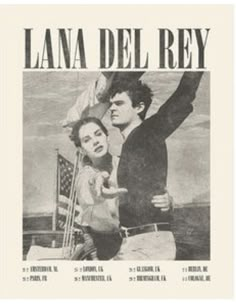 an old movie poster for the film lana del rey with two people on it