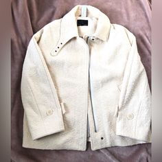 Banana Republic Oversized Balmacaan Jacket Size Small In Ivory Nwt Oversized Long Sleeve Cream Outerwear, Oversized Cream Long Sleeve Outerwear, Oversized Off White Fall Outerwear, Off White Oversized Outerwear For Fall, Oversized Off White Outerwear For Fall, Off White Outerwear For Work In Winter, Off White Long Sleeve Outerwear For Fall, Off White Long Sleeve Outerwear For Work, White Oversized Classic Outerwear