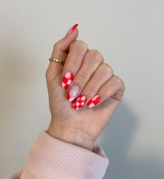 valentines nails are starting and I love it!!❤️ • • • #checkerednails #valentinesnails #valentinesnailart #vdaynails #handpaintednailart… | Instagram Gel Valintens Day Nails, Valentines Day Checkered Nails, Trending Valentines Nails 2024, Checkered Valentines Day Nails, Plaid Valentine Nails, Nail Art Designs Colorful, Groovy Valentines Nails, Modern Valentines Nails, Val Nails Valentines Day