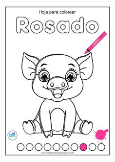 a coloring book with an elephant and the word rosado on it's cover