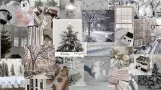 a collage of pictures with christmas trees and decorations