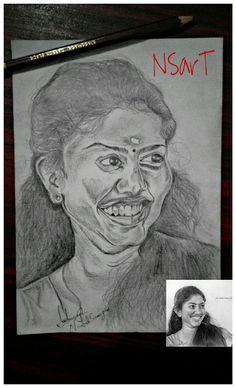 a pencil drawing of a woman's face with the name n scott on it