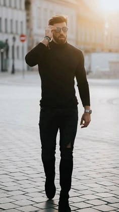 Black Outfit Men, Mens Casual Outfits Summer, Men Photoshoot, Stylish Men Casual, Classy Men