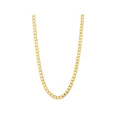 This fashionable 10k gold curb chain necklace adds distinctive style to any outfit.Click on this JEWELRY & WATCHES GUIDE to learn about fit, styles, materials and more! This fashionable 10k gold curb chain necklace adds distinctive style to any outfit.Click on this JEWELRY & WATCHES GUIDE to learn about fit, styles, materials and more! Width: 5.2mm Metal: 10k gold 24",20",18" Packaging: velvety pouch Finish: polished Chain type: curb Please note, due to the high value of this item, a signature m 14k Gold Cuban Link Necklace For Formal Occasions, Classic Cuban Link Necklace, Tarnish Resistant, Classic Formal Cuban Link Necklace With Figaro Chain, Tarnish Resistant Cuban Link Necklace For Formal Occasions, Tarnish Resistant Cuban Link Necklace For Formal Events, Formal 14k Gold Cuban Link Necklace With Figaro Chain, Formal Cuban Link Necklace With Figaro Chain, Classic Gold Cuban Link Necklace, Formal Cuban Link Box Chain Necklace