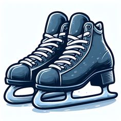 an ice skate is shown in this drawing