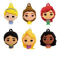 PRICES MAY VARY. Batteries Required: False Relive the excitement of your favorite Disney Princess adventures with this set of 6 miniature Christmas tree ornaments! Includes Belle, Ariel, Cinderella, Mulan, Rapunzel and Moana. Great Christmas gift idea for fans of Disney Princesses and the movies "Beauty and the Beast," "The Little Mermaid," "Cinderella," "Mulan," "Tangled" and "Moana." Plastic ornaments are ready to hang on your Christmas tree with hanger attachments. Purchase Includes: Six mini Disney Princess Ornaments, Favorite Disney Princess, Princess Adventure, Mini Christmas Ornaments, Disney Princess Characters, Shatterproof Ornaments, Miniature Christmas Trees, Mini Ornaments, Mini Christmas Tree