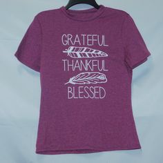 a t - shirt that says grateful, thanks and blessing