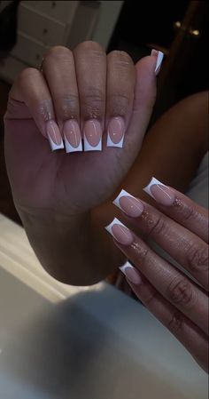 Acrylic French Tip Nails, Acrylic French Tip, Nails Acrylic Black, Nails Acrylic Coffin, Acrylic French, Acrylic Toe Nails, Colored Acrylic Nails, French Tip Acrylic Nails