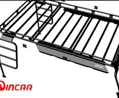 an image of a metal rack for a motorcycle