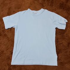 Nwot Crew Neck S/S Tee Shirt By "Nno7" Light Blue Crew Neck Top For Streetwear, Light Blue Short Sleeve Shirt For Streetwear, Basic Light Blue Short Sleeve T-shirt, Basic Blue Crew Neck Shirt, Basic Blue Short Sleeve Shirt, Blue Crew, S S, Tee Shirt, Tee Shirts