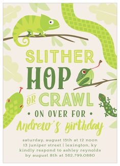 Snake Birthday, Snake Party, Reptile Party, Birthday Text, Kids Birthday Party Invitations, Childrens Birthday Party, 6th Birthday Parties, Birthday Invitations Kids, Party Invite Template