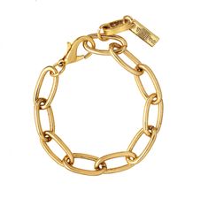 Make a statement with this chic Parma Bracelet! It's made with an antique gold plated brass, so it won't tarnish easily. At 6.5" with a 0.5" extension, you'll be able to adjust the fit. Plus, it was made in Canada so you can guarantee high-quality craftsmanship. Shine on, gorgeous! Everyday Gold-tone Brass Bracelet, Everyday Brass Gold-tone Bracelet, Gold-tone Brass Bracelet With Adjustable Chain, Adjustable Gold Chain Bracelet Nickel Free, Adjustable Gold Chain Bracelet Nickel-free, Everyday Metal Bracelets With Gold Clasp, Adjustable Brass Gold Bracelet, Everyday Gold Brass Chain Bracelet, Everyday Gold Brass Bracelet With Adjustable Chain